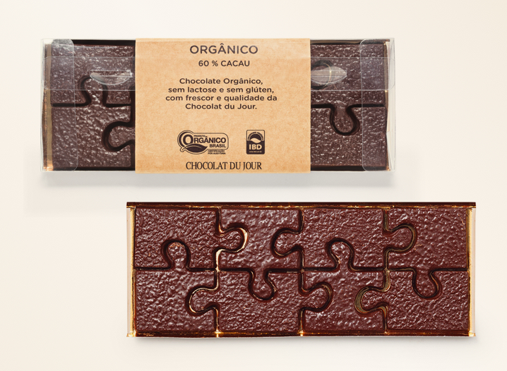 Chocolate Orgânico 60% Cacau - Chocolat du Jour